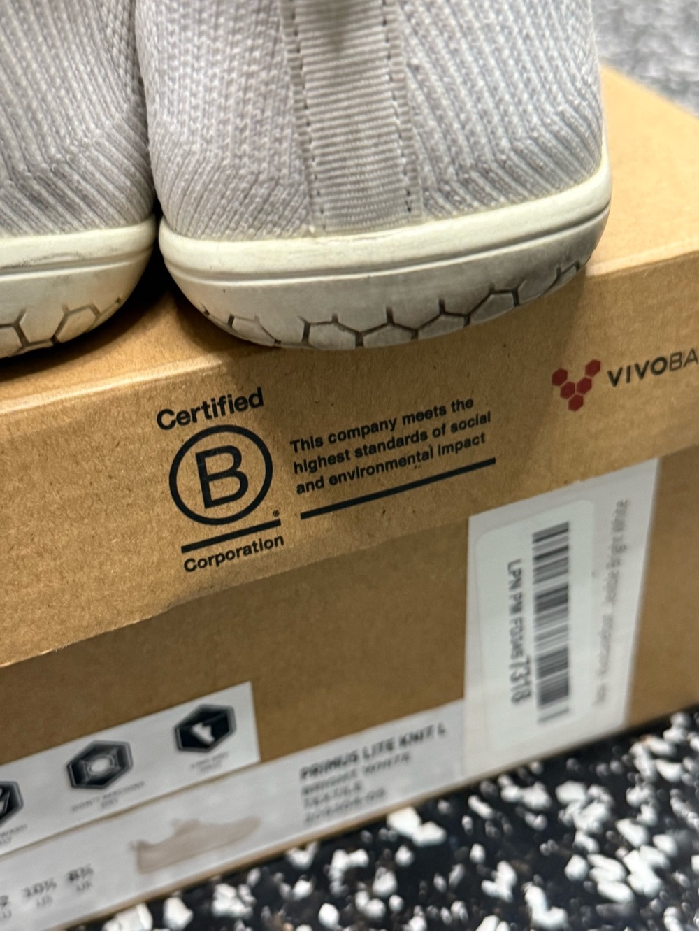 Vivo Barefoot Primus lite knit triple white sz 42 barefoot trainer - Picture 8 of 8